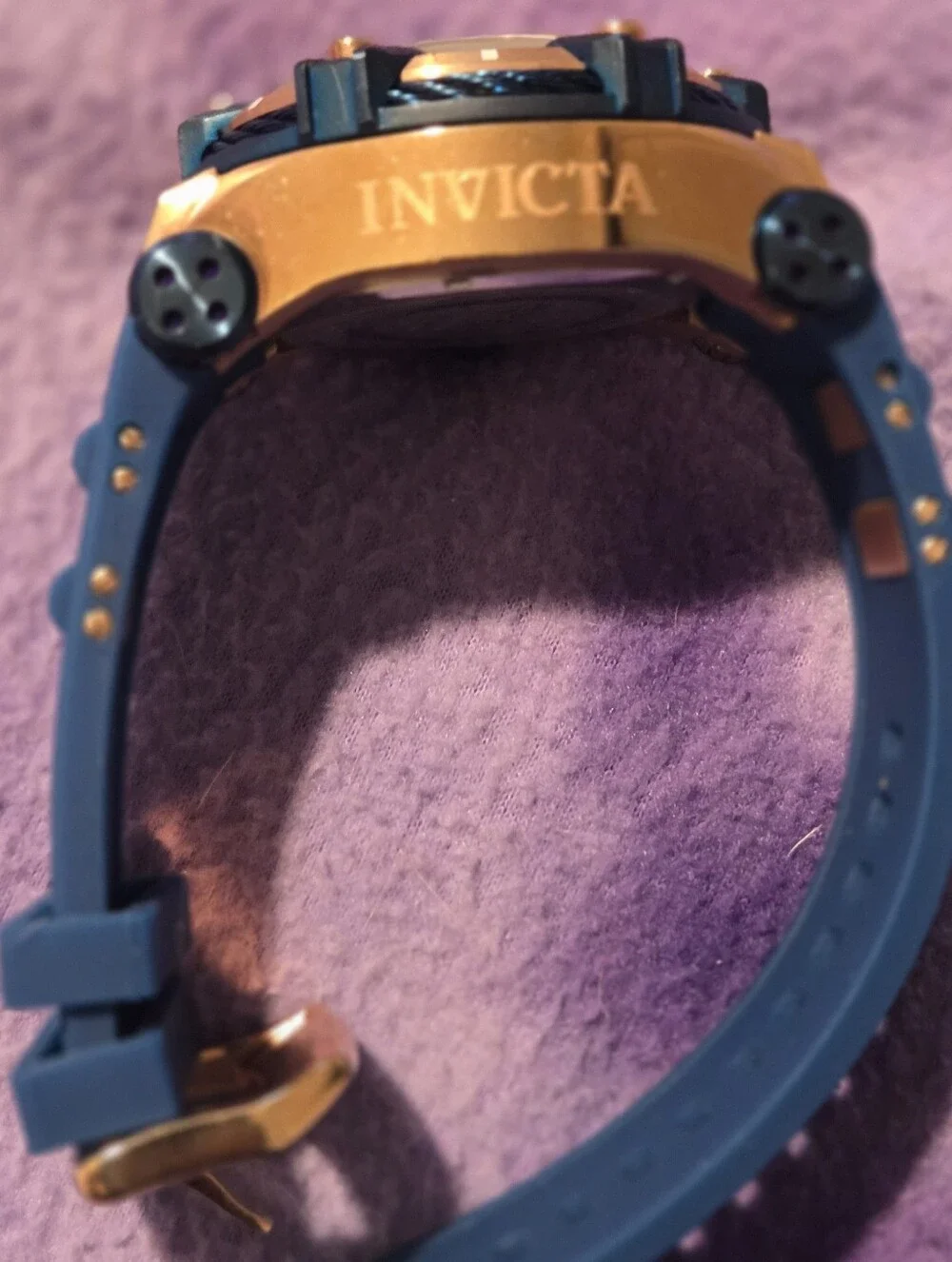 Invicta Blue and Gold Sport Chronograph Watch